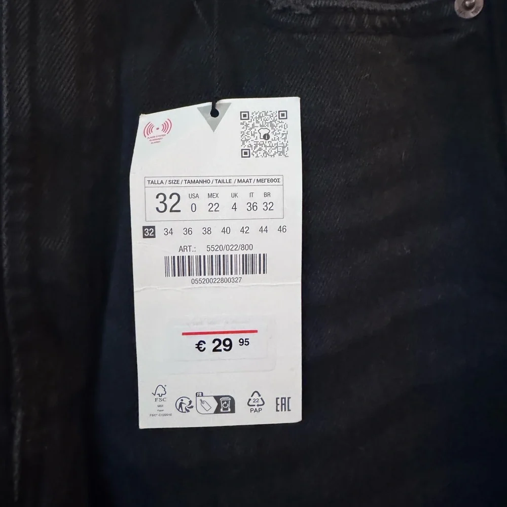 Zara Women’s Wide Leg Black Jeans - Picture 5 of 7